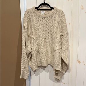 ARULA Cream Cable Knit Sweater